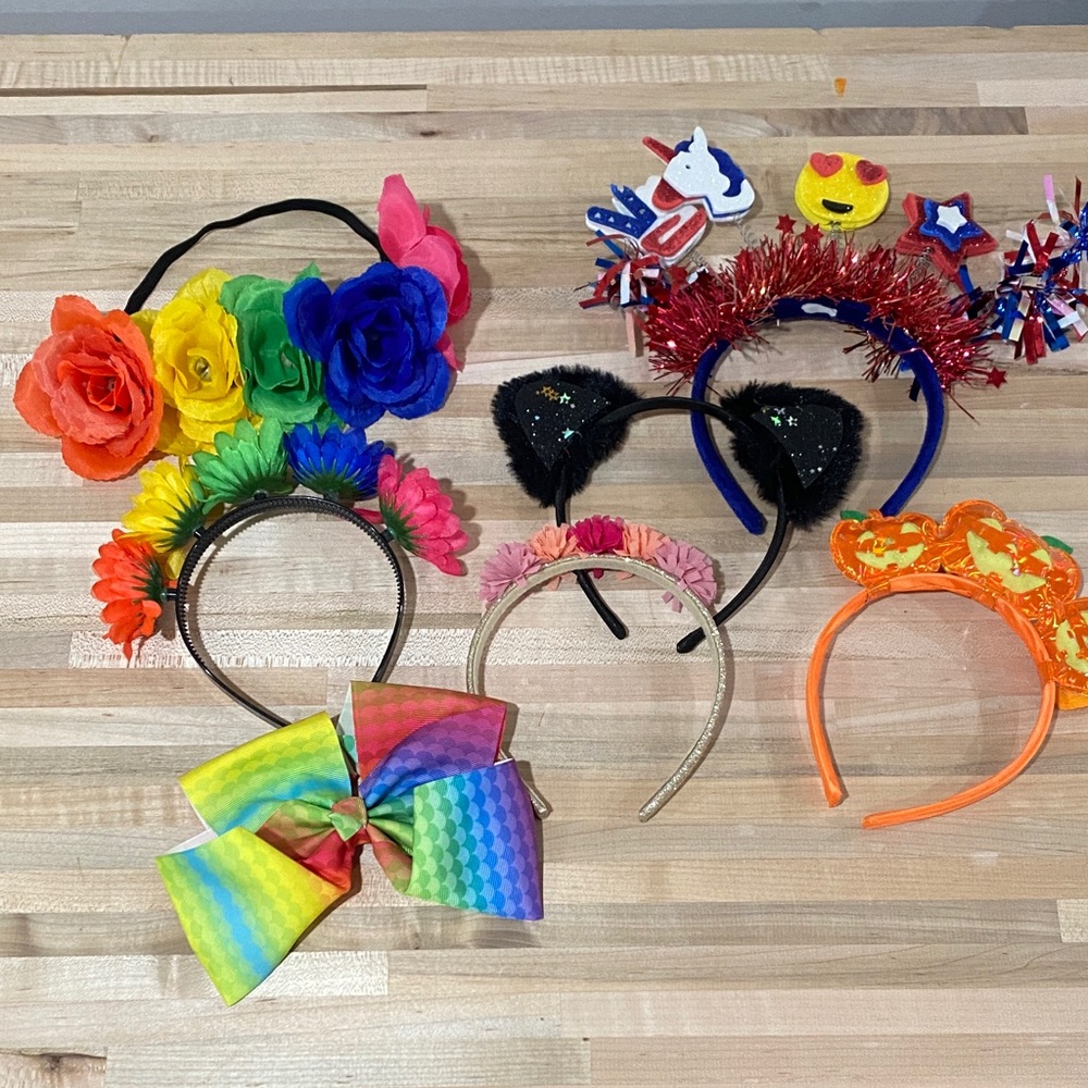3/$10 Colorful Headband and Bow Set